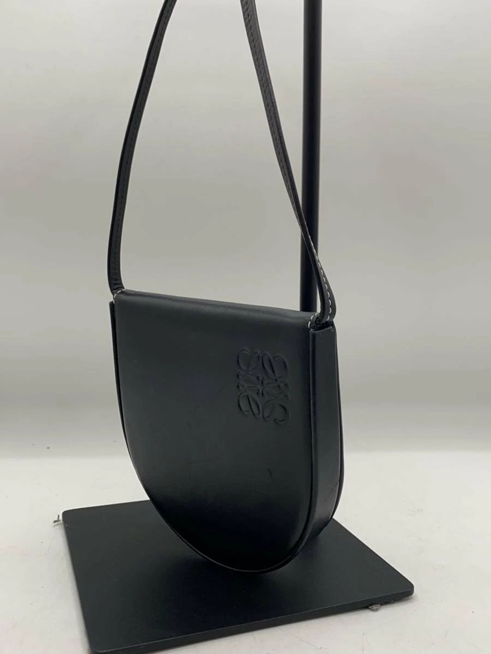 Loewe Black Anagram logo Heel embossed Black